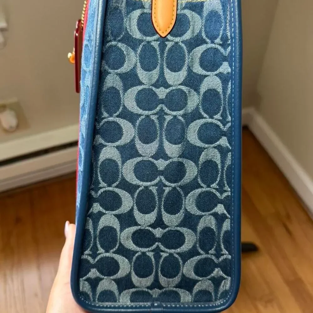Coach Signature Denim Smith Tote Bag